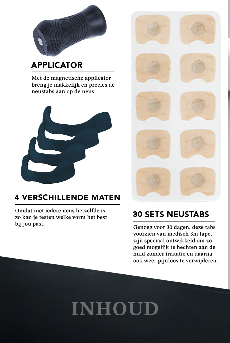 Magnetische Neusstrips - Sport & Sleep | Navy Blue